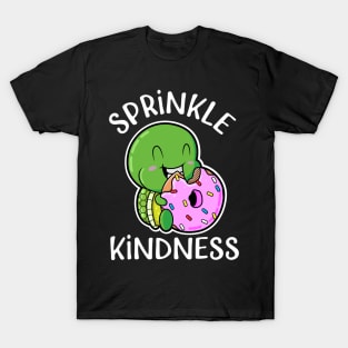 Baby Turtle Eating a Sprinkled Doughnut Sprinkle Kindness T-Shirt